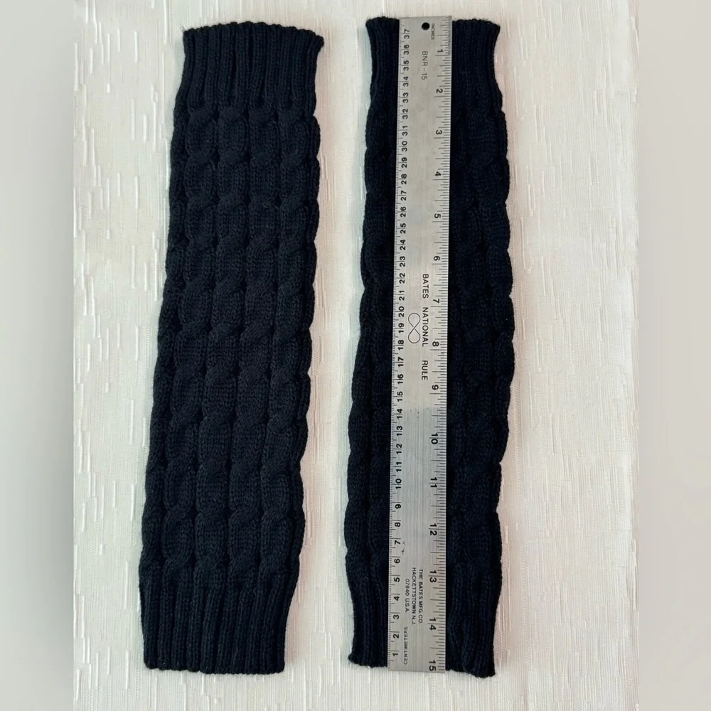 Black Cable Knit Leg Warmers | Little & Young Girls | NWOT | Winter